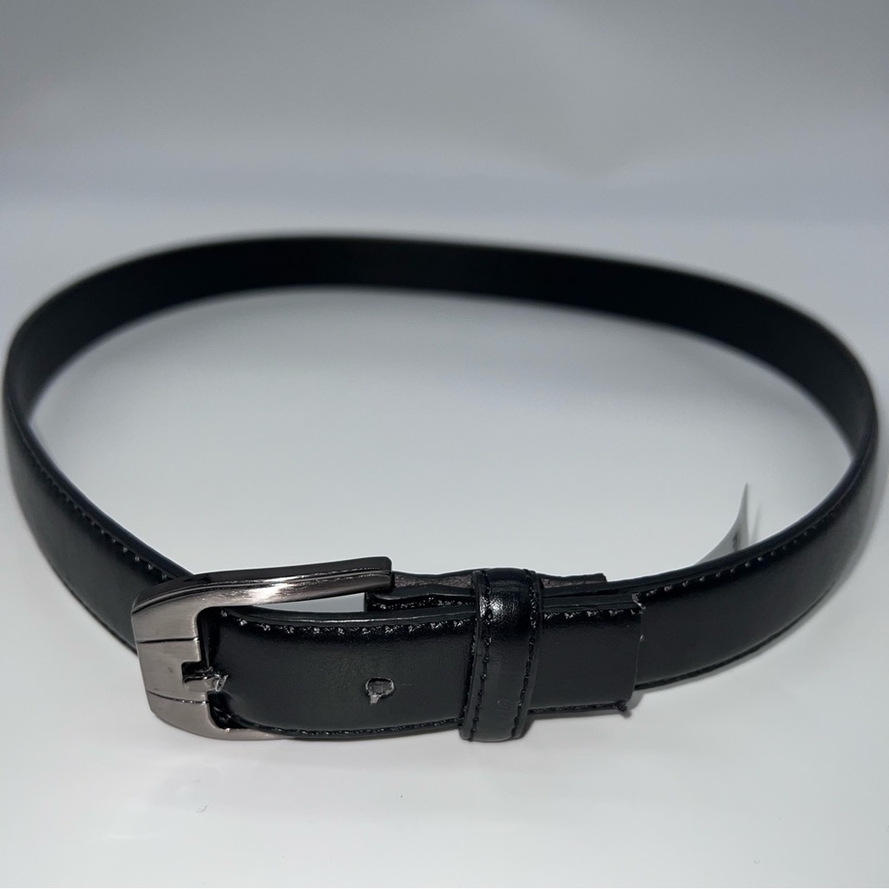 Beverly Hills Polo Club Men's Black Smooth Leather Belt Size 40